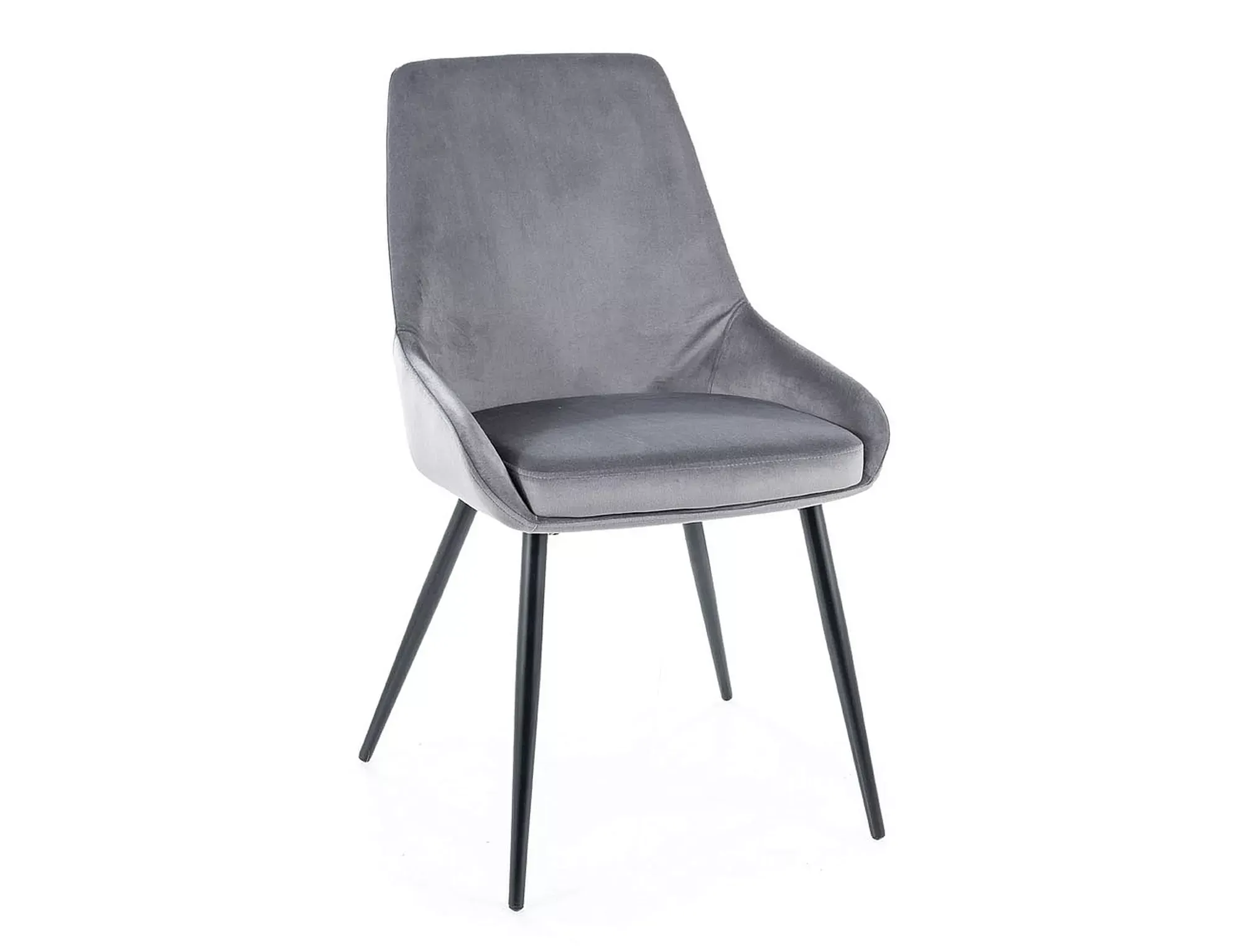 Krzesło tapicerowane COBE VELVET Bluvel 14 szary stelaż czarny Krzesło tapicerowane COBE VELVET Bluvel 14 szary stelaż czarny