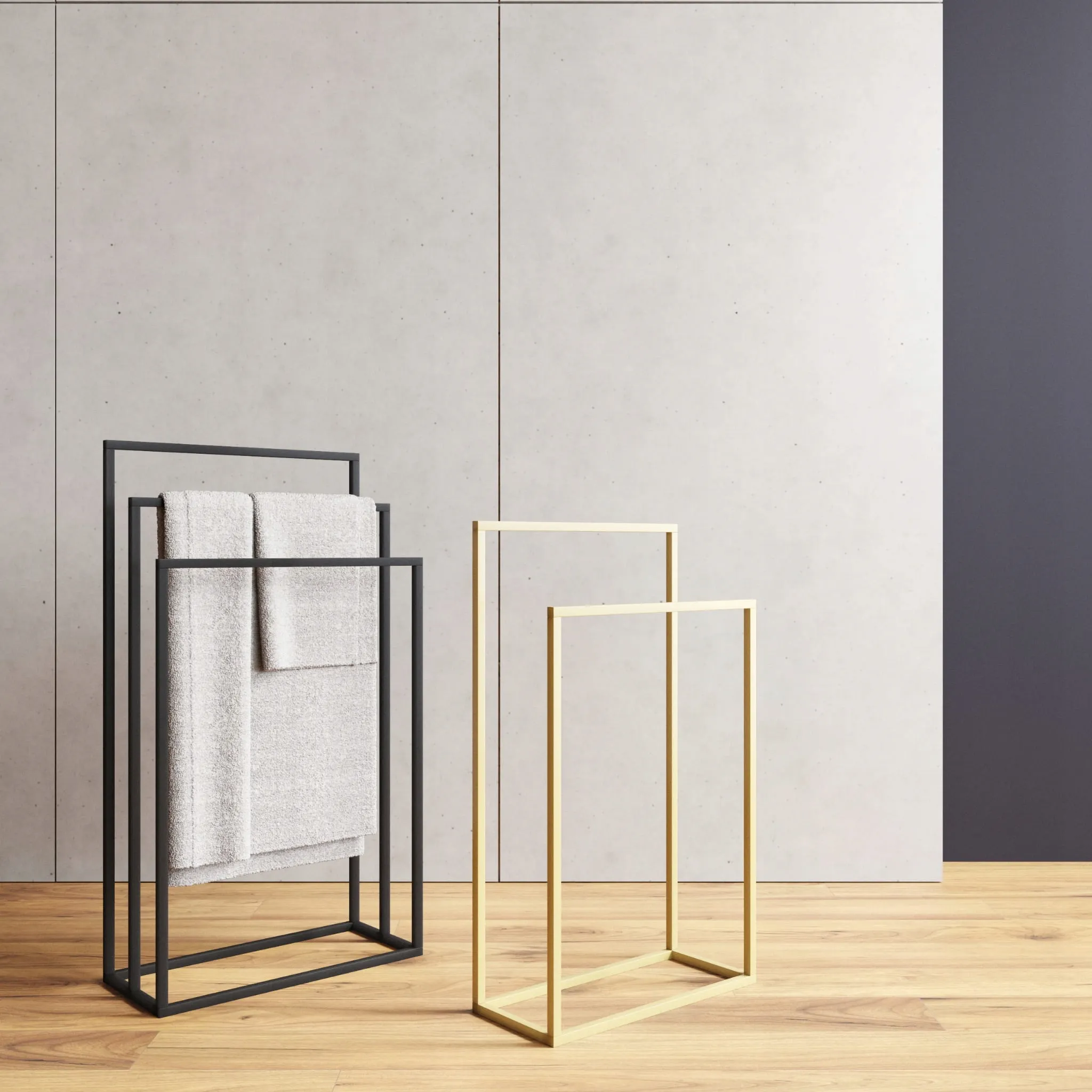 Wieszak na ręczniki metalowy OLIVER M złoty - LD_TZ000214