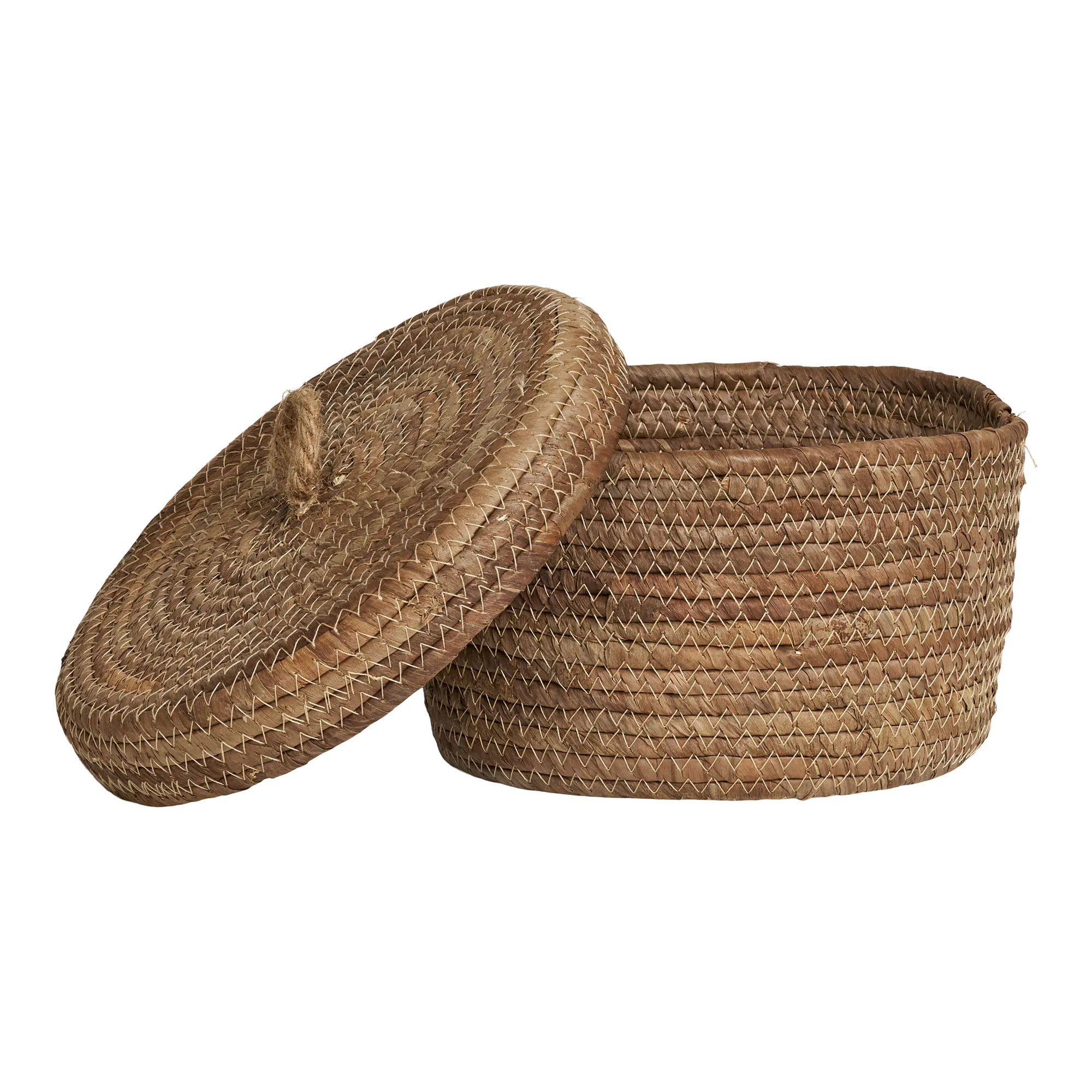 Kosze DESIO liść bananowca zestaw 2 sztuk naturalny - 4401563