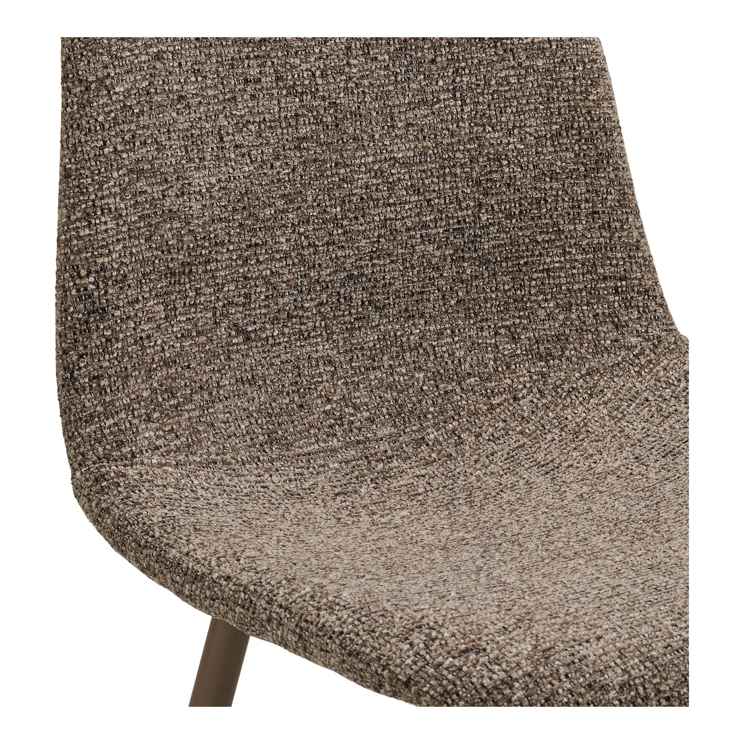 Krzesło tapicerowane STOCHOLM brązowa tkanina brązowe nogi - 1001134