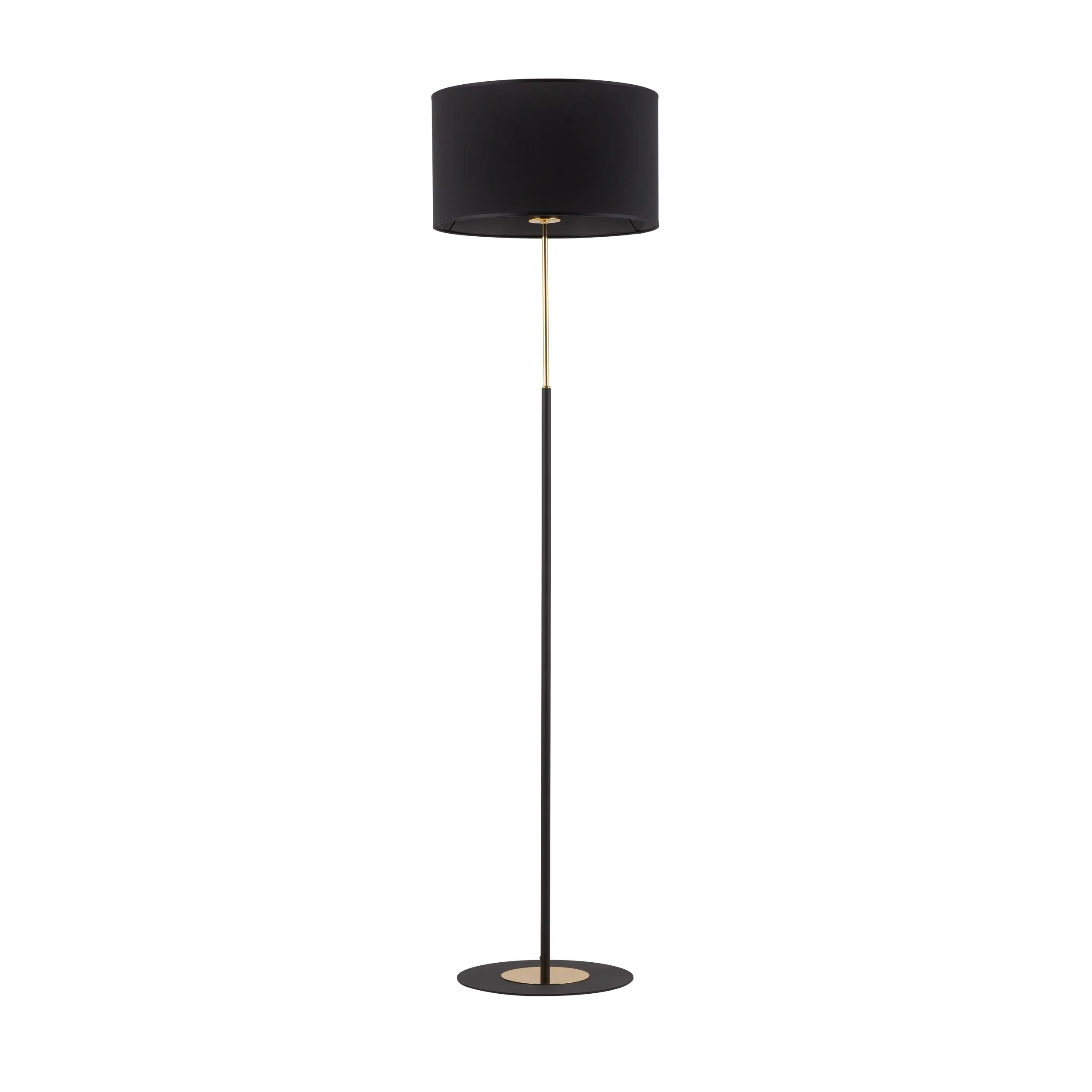 Lampa podłogowa LORD czarna złota okrągła