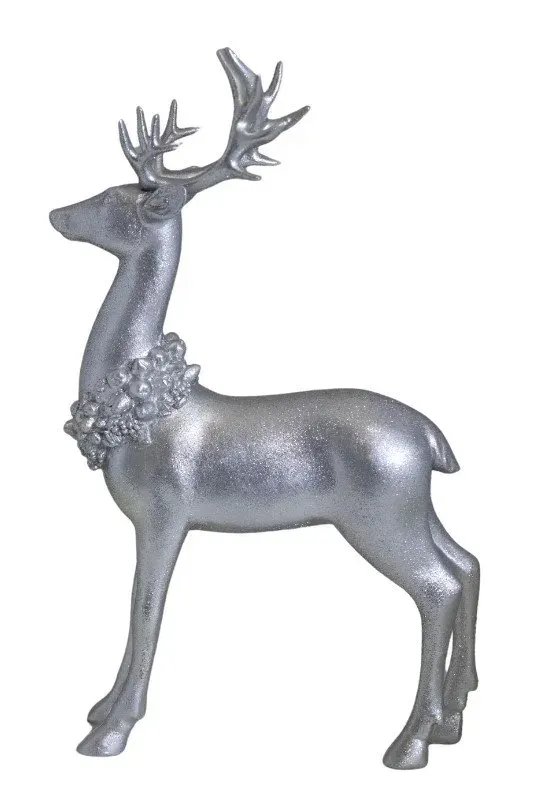 Figurka RENIFER 33,5 cm srebrny