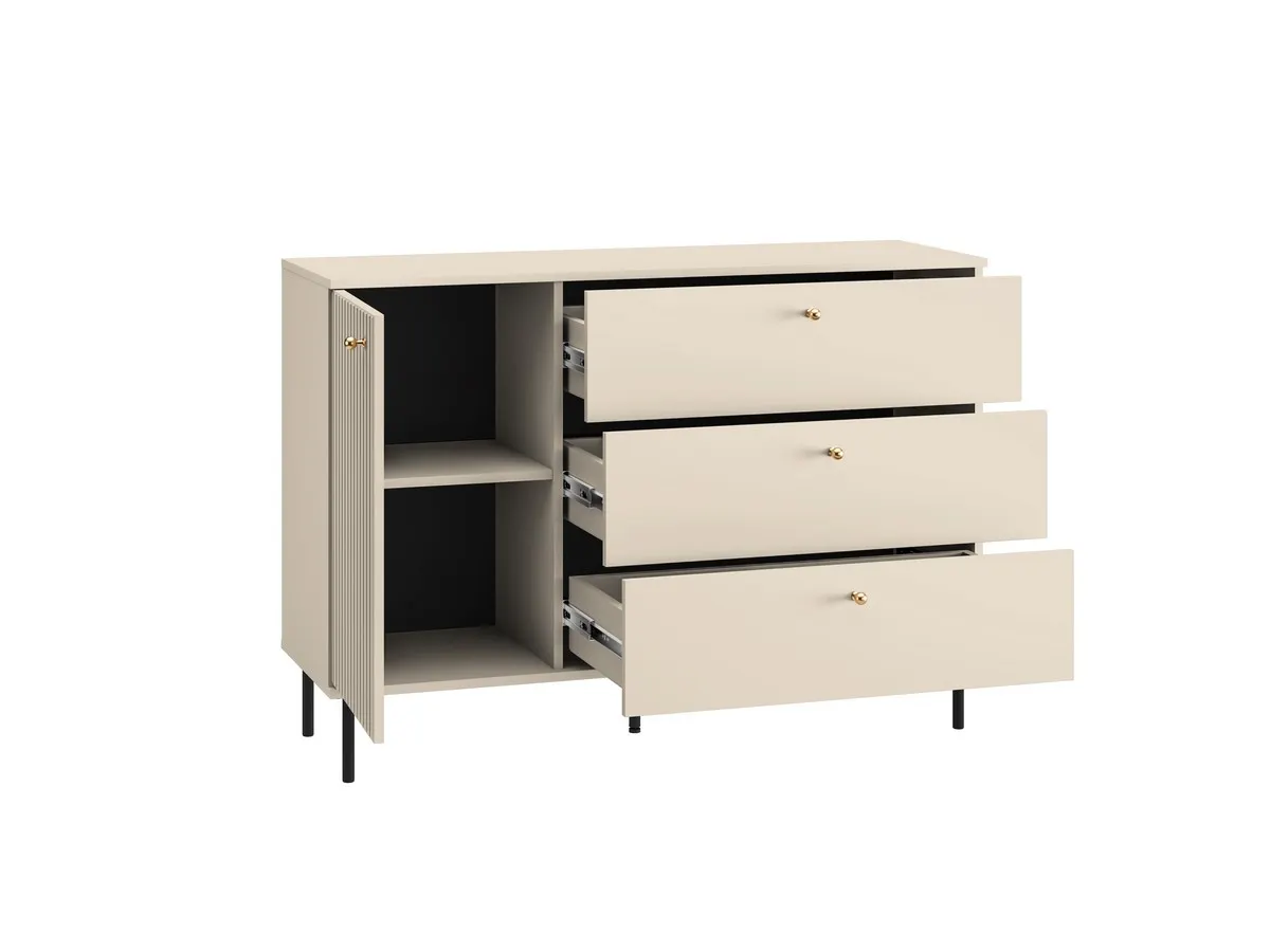 Komoda 1-drzwiowa z 3 szufladami Sophie 05 cashmere — zdjęcie 3