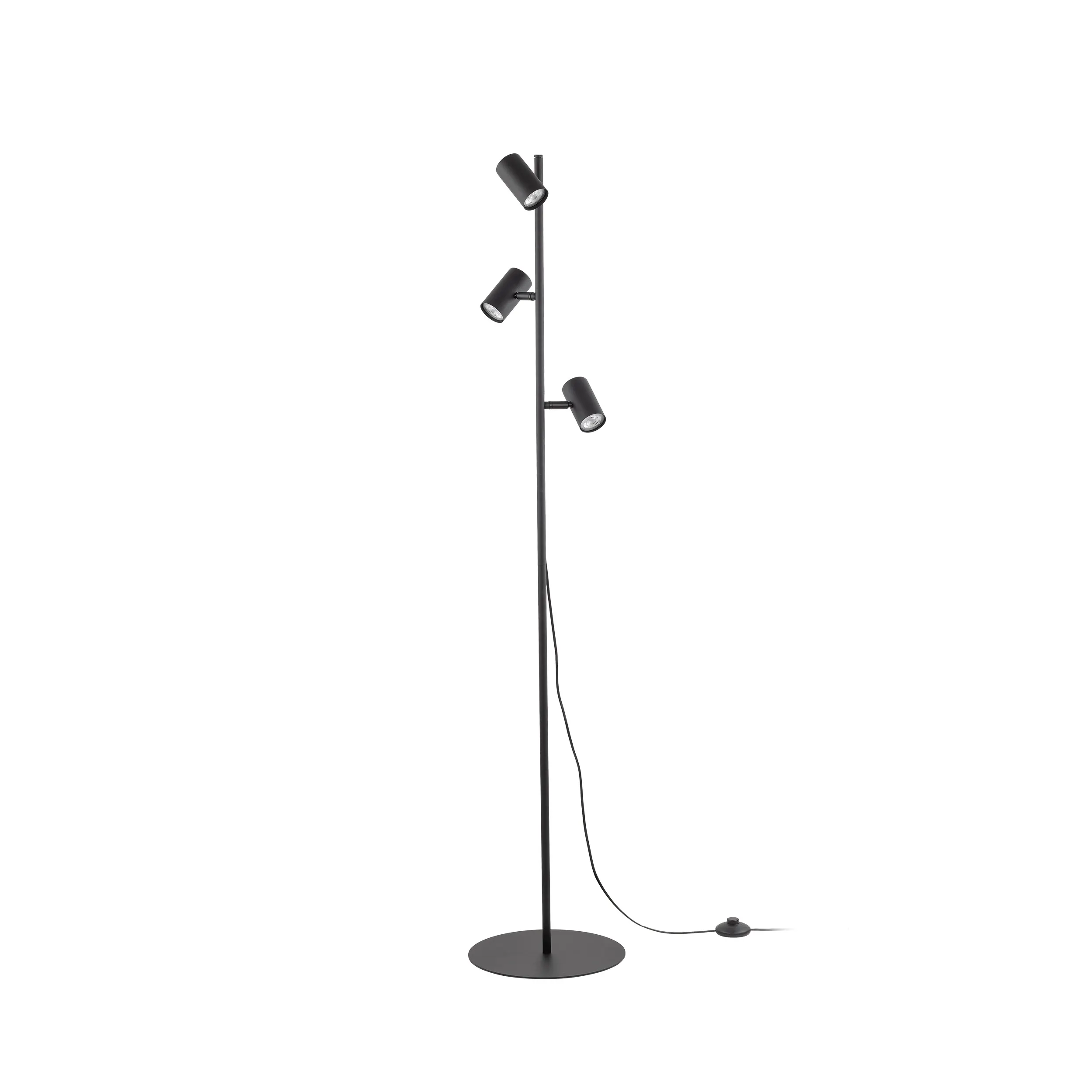 Lampa podłogowa TOP czarna regulowana 150x30cm