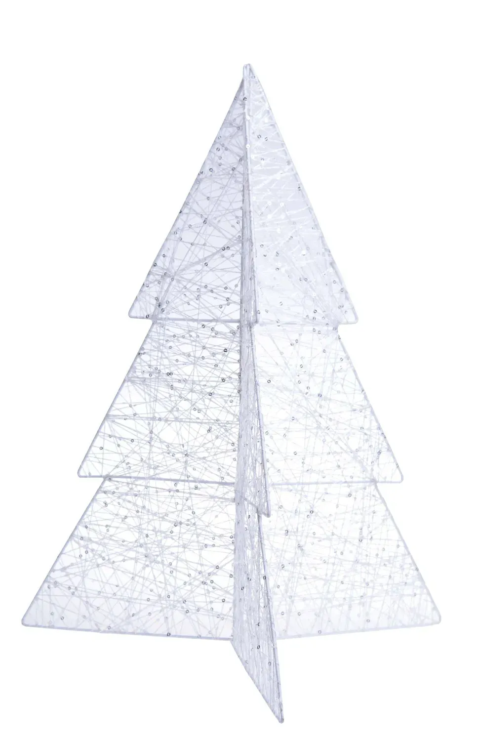 CHOINKA duża z jedwabną nitką biała