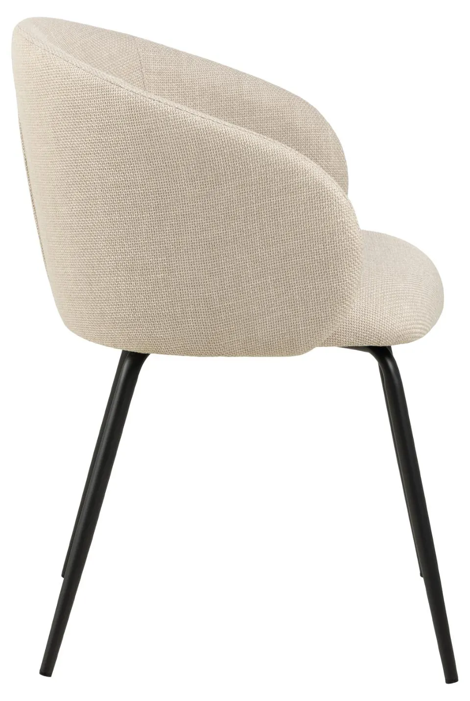 Krzesło beżowe ELEANOR (2-set) czarne nogi - 0000108004