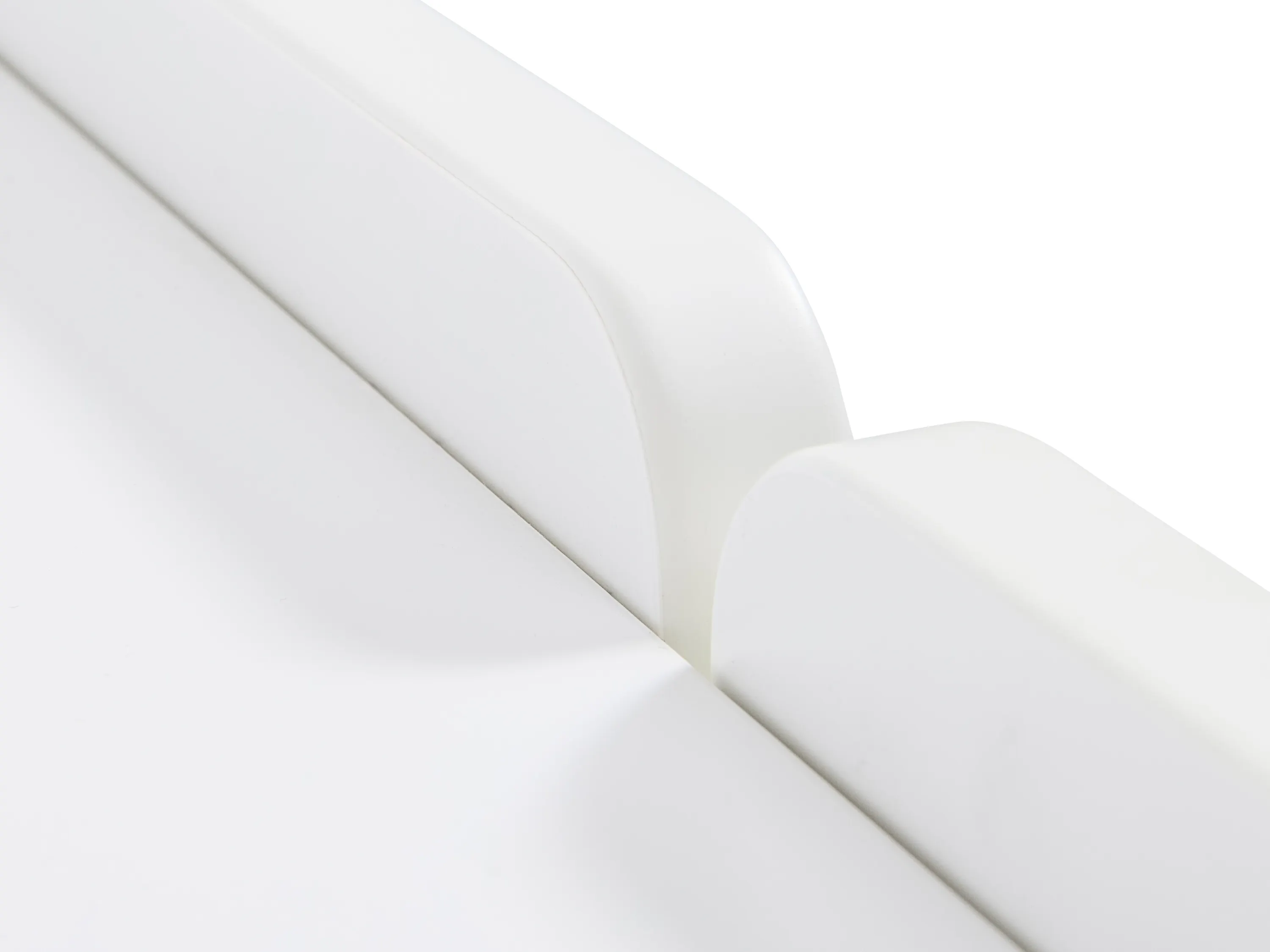 white, gładki, zaokrąglony, plastiowy, krawędź
