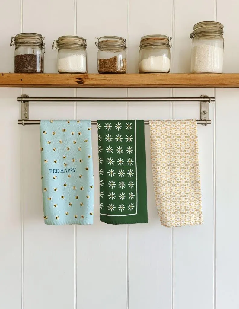 Ścierka zestaw 3 szt. KUKE 026 pszczółki 40x60 wielokolorowy - FARO_30852