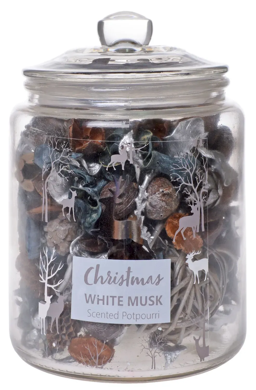 POTPOURI w słoiczku z pokrywką CHRISTMAS WHITE MUSK 1490 wielokolorowy