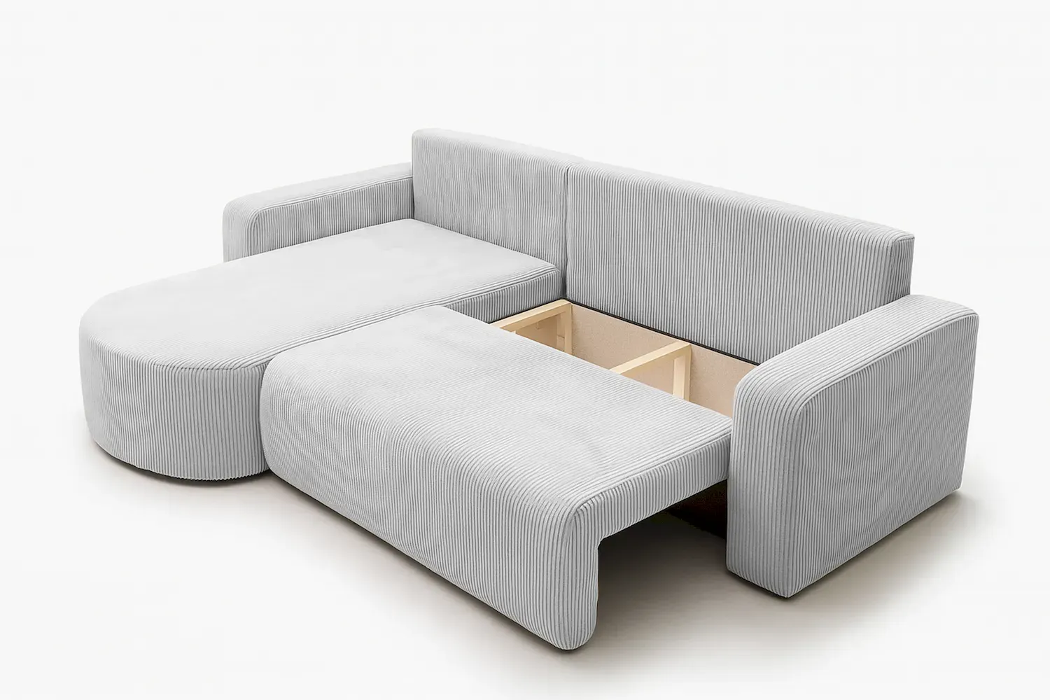 Narożnik uniwersalny BIS rozkładany tkanina Poso 100 waniliowy - NAROZNIK_BIS_XL_POSO100