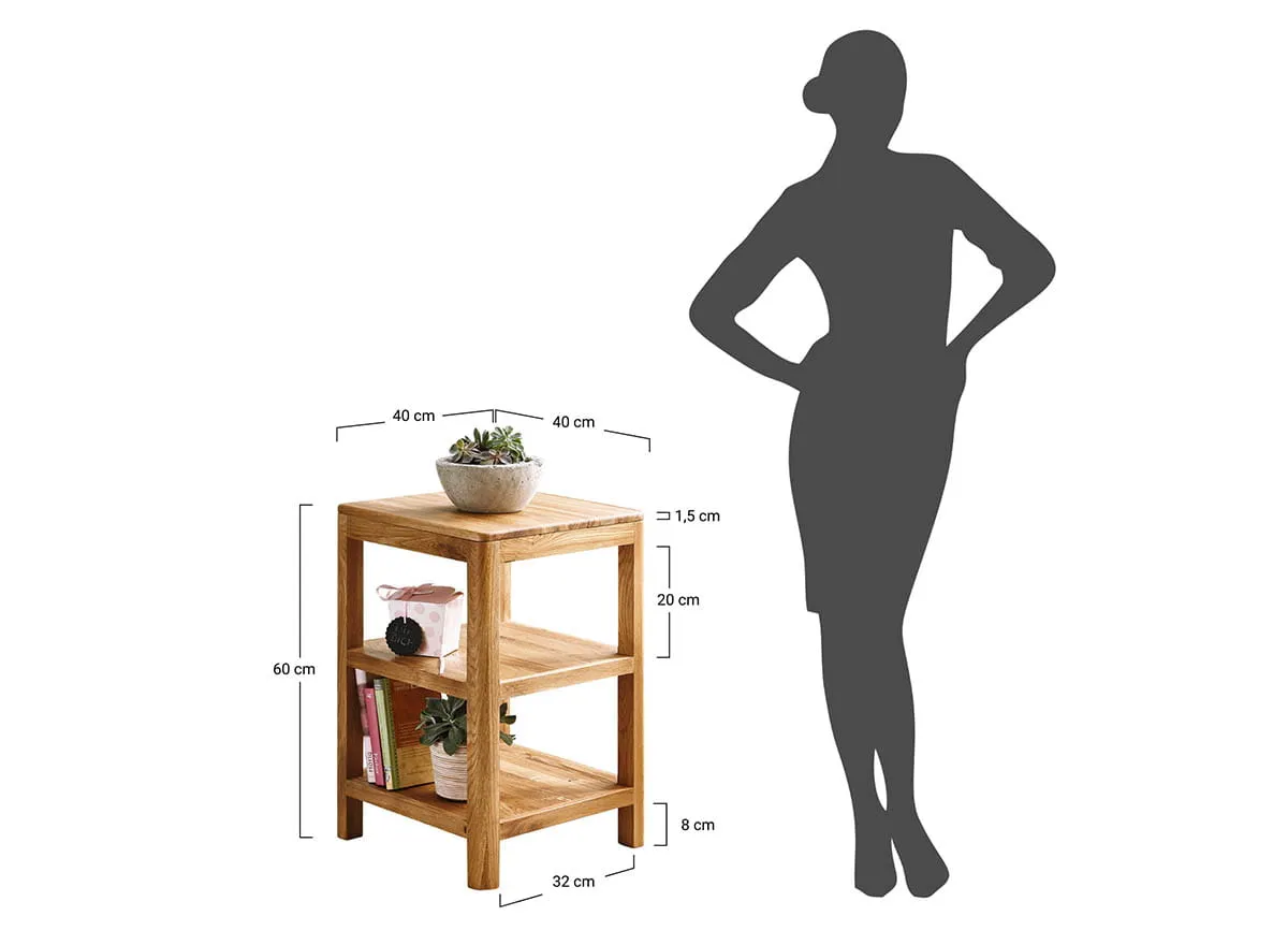 Regał dębowy Gialo 60x40x40 cm - 2SGIA26