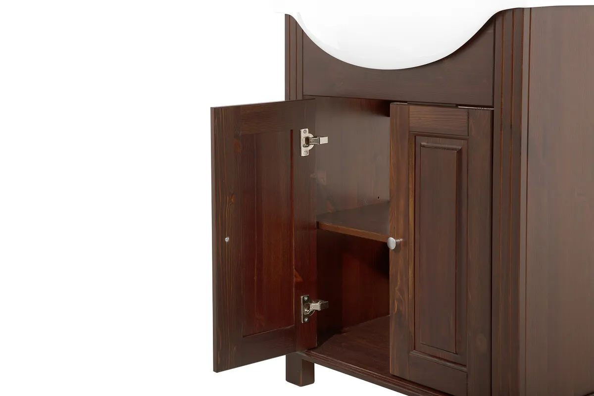Szafka pod umywalkę 2-drzwiowa RETRO ciemny brąz 85x81x35cm