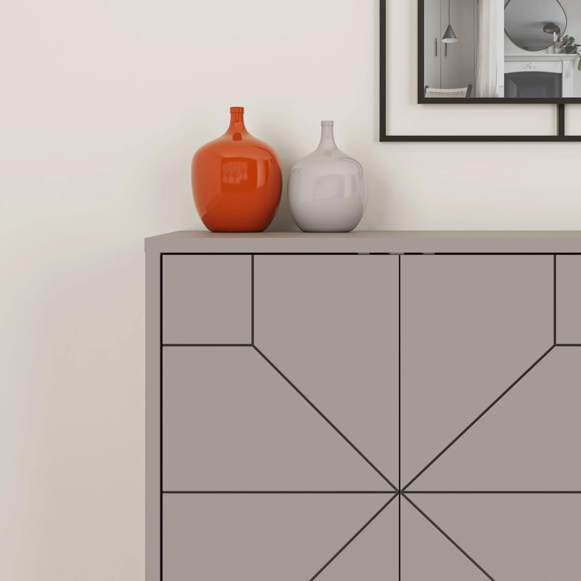 Komoda 4-drzwiowa DUNE 123x35 kaszmirowa - ASI_855DTE4217