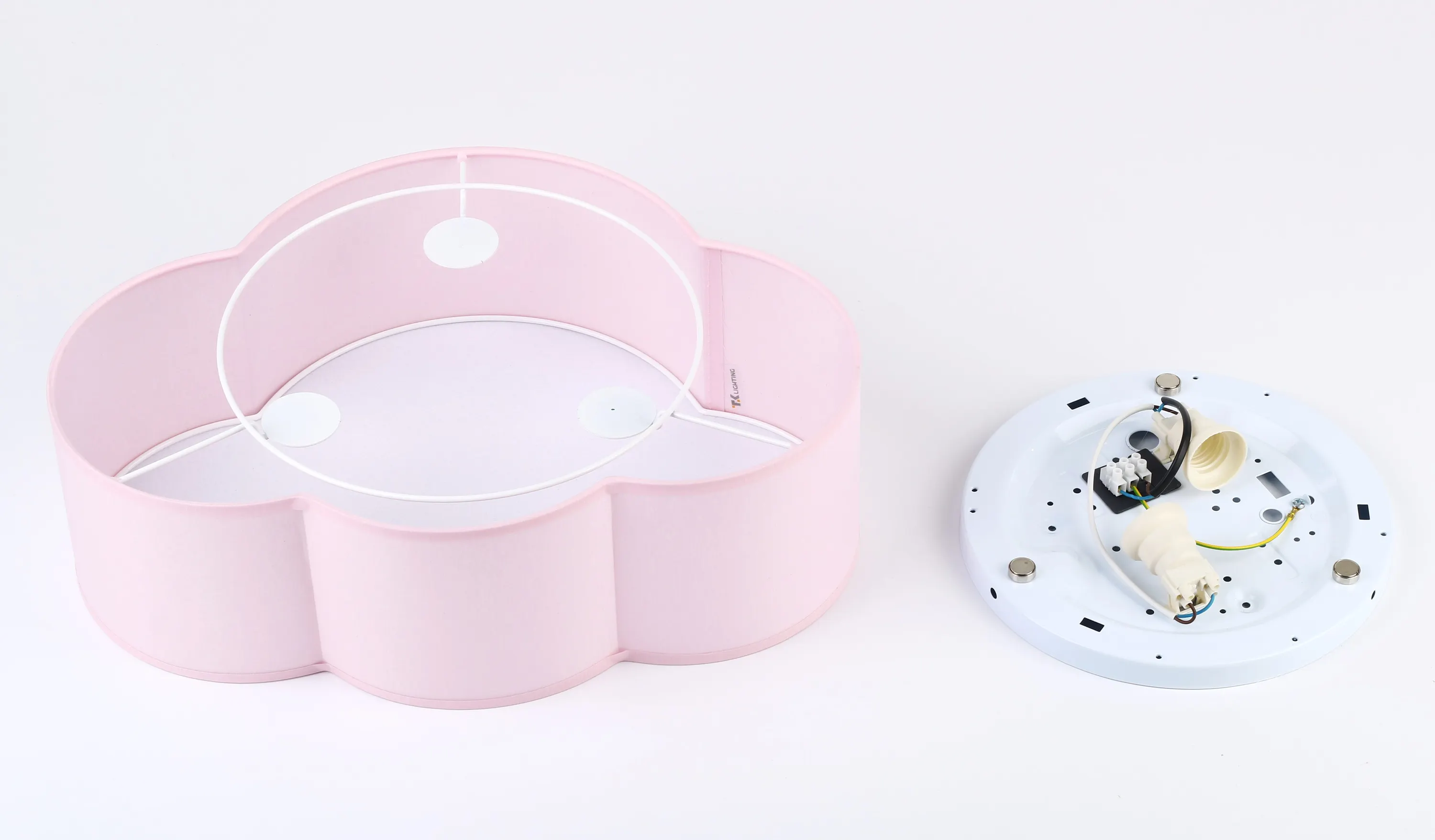 Plafon / Kinkiet CLOUD MINI niebieski biały z tkaniny 41x31x13cm - TK_6074