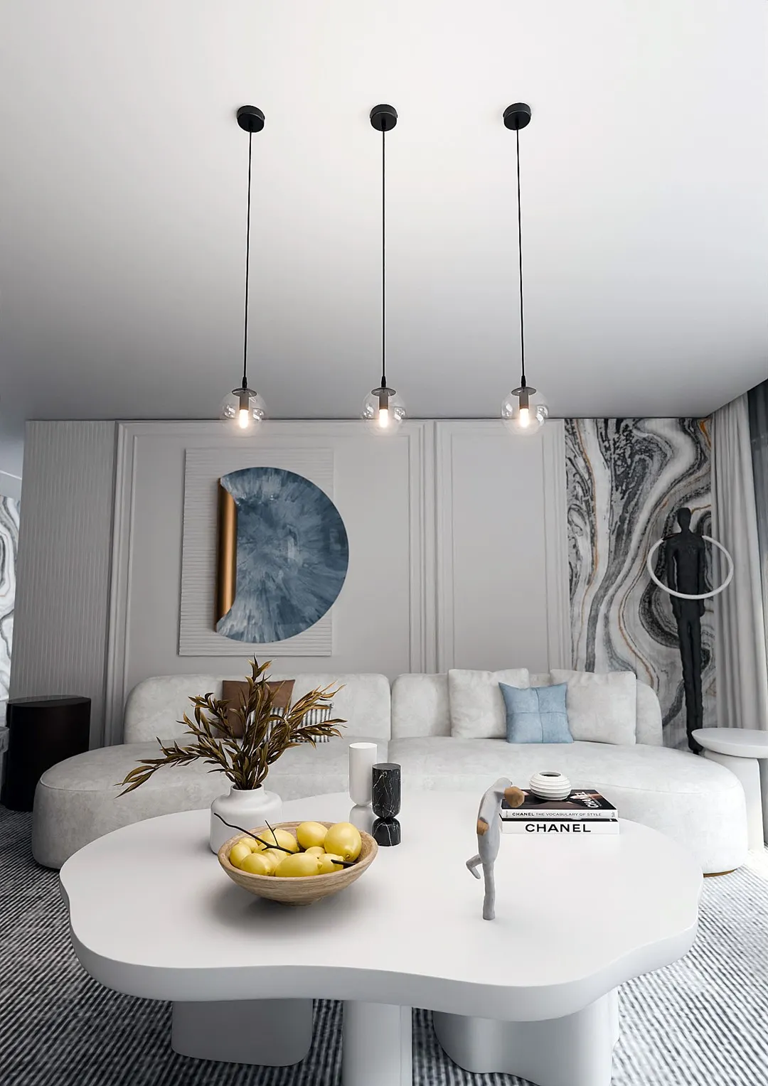 Lampa wisząca COSMO 1 czarny transparentny — zdjęcie 4