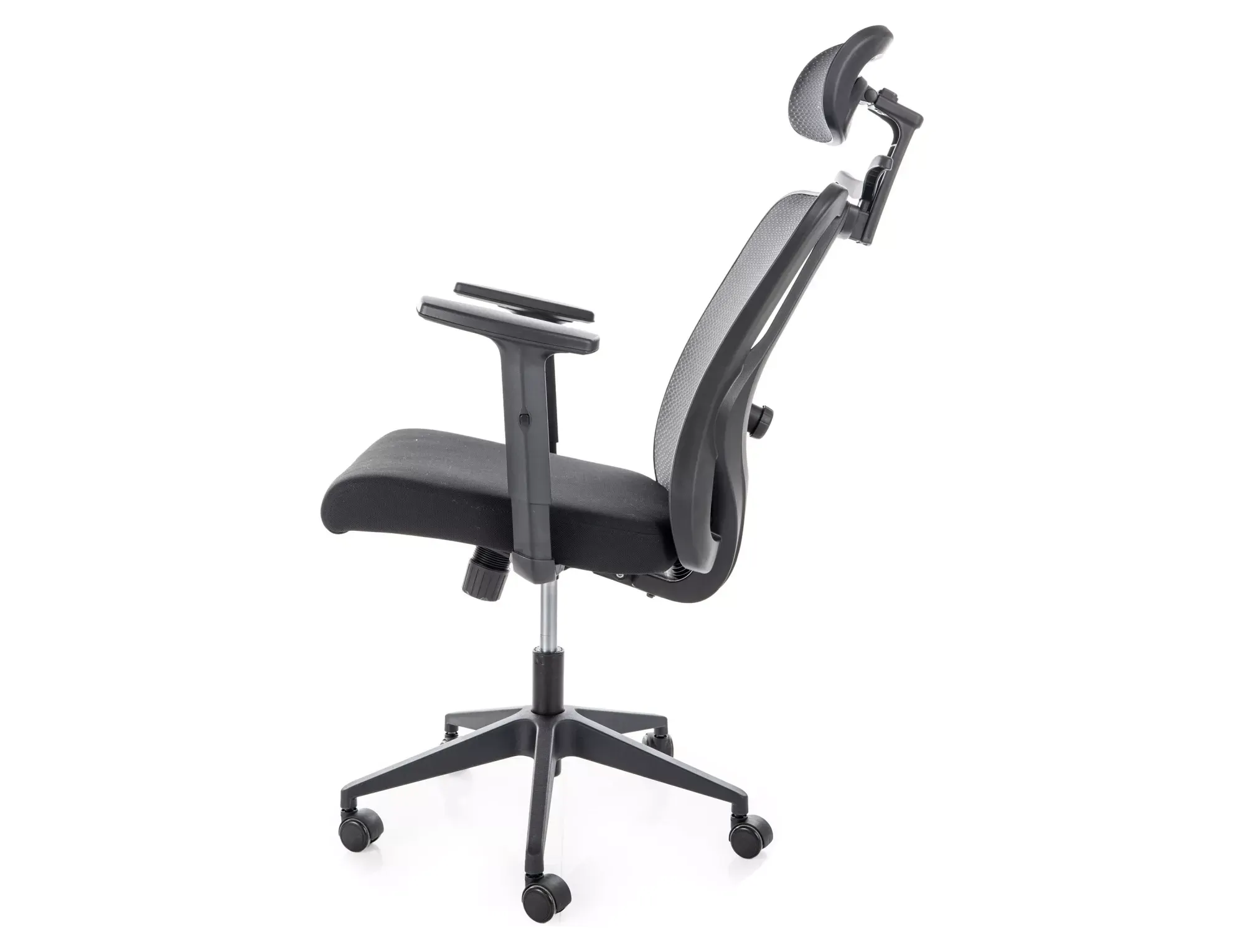 Fotel biurowy obrotowy Q-080 ergonomiczny czarny - OBRQ080C