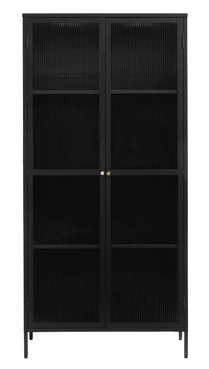 Witryna wysoka BRONCO 2-drzwiowa W190 cm - czarny, złoty