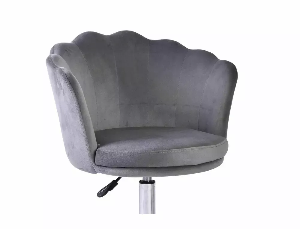 Fotel obrotowy ROSE VELVET muszelka szary Signal - OBRROSEVSZ