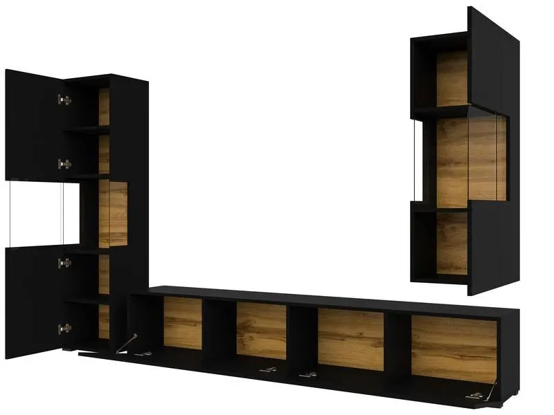 Meblościanka AVA stojąca/wisząca czarna - 24WNLM10