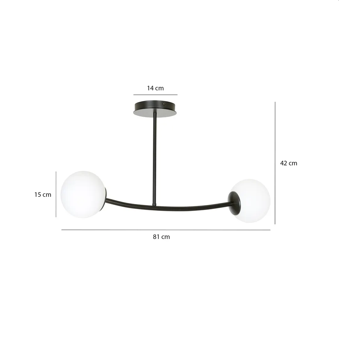 Lampa sufitowa HALLDOR Czarny 1024/2 - 1024/2