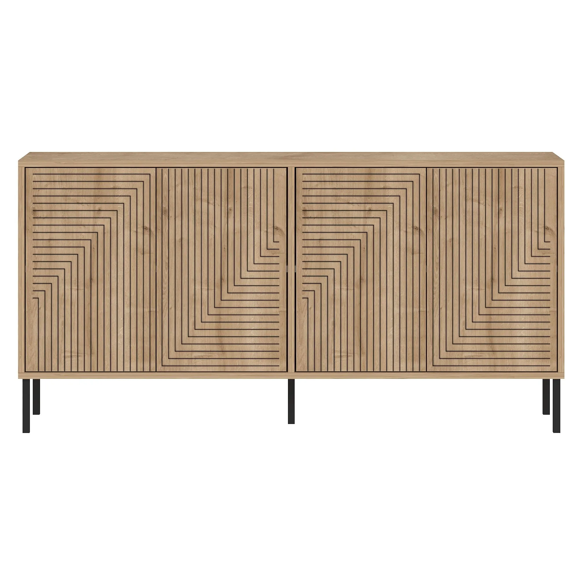 Komoda 4-drzwiowa EVOLET 150 cm dąb sapphire