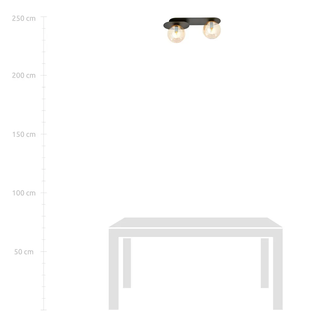 Lampa sufitowa PLAZA Czarny 1120/2 - 1120/2