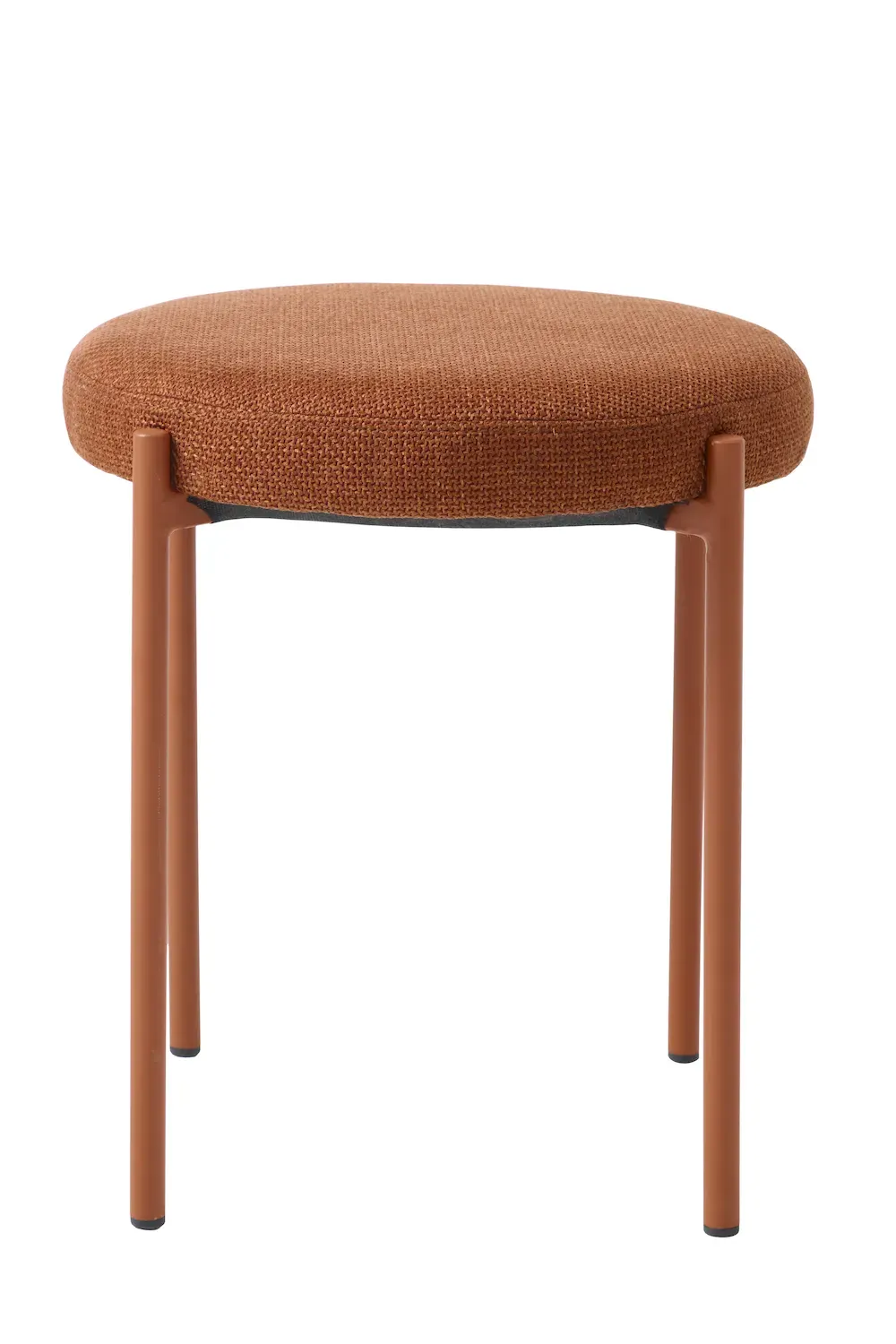 Stołek - taboret okrągły PELICAN metalowy ceglasty - UN_54590003