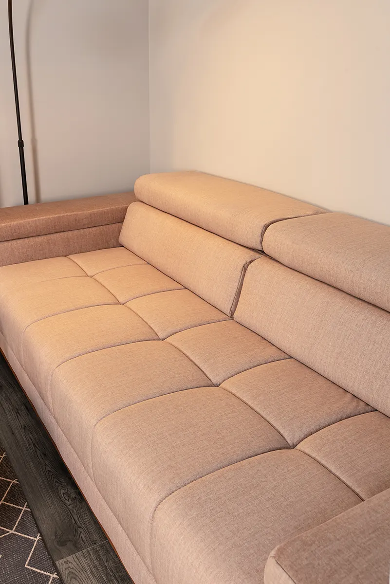 Sofa 3-os rozkładana, z funkcją spania Party Pisello 2 j.beżowy - PARTY-3SFBK-PISELLO2LIGHTBEIGE387SONOMA