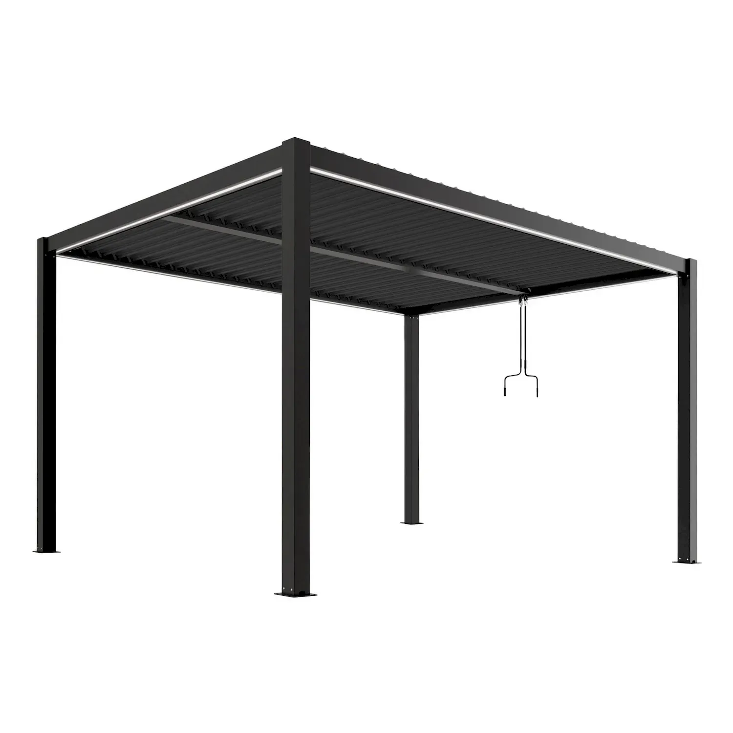Pergola LUXE 3x4x2,5m antracyt z oświetleniem LED Esti&Esta