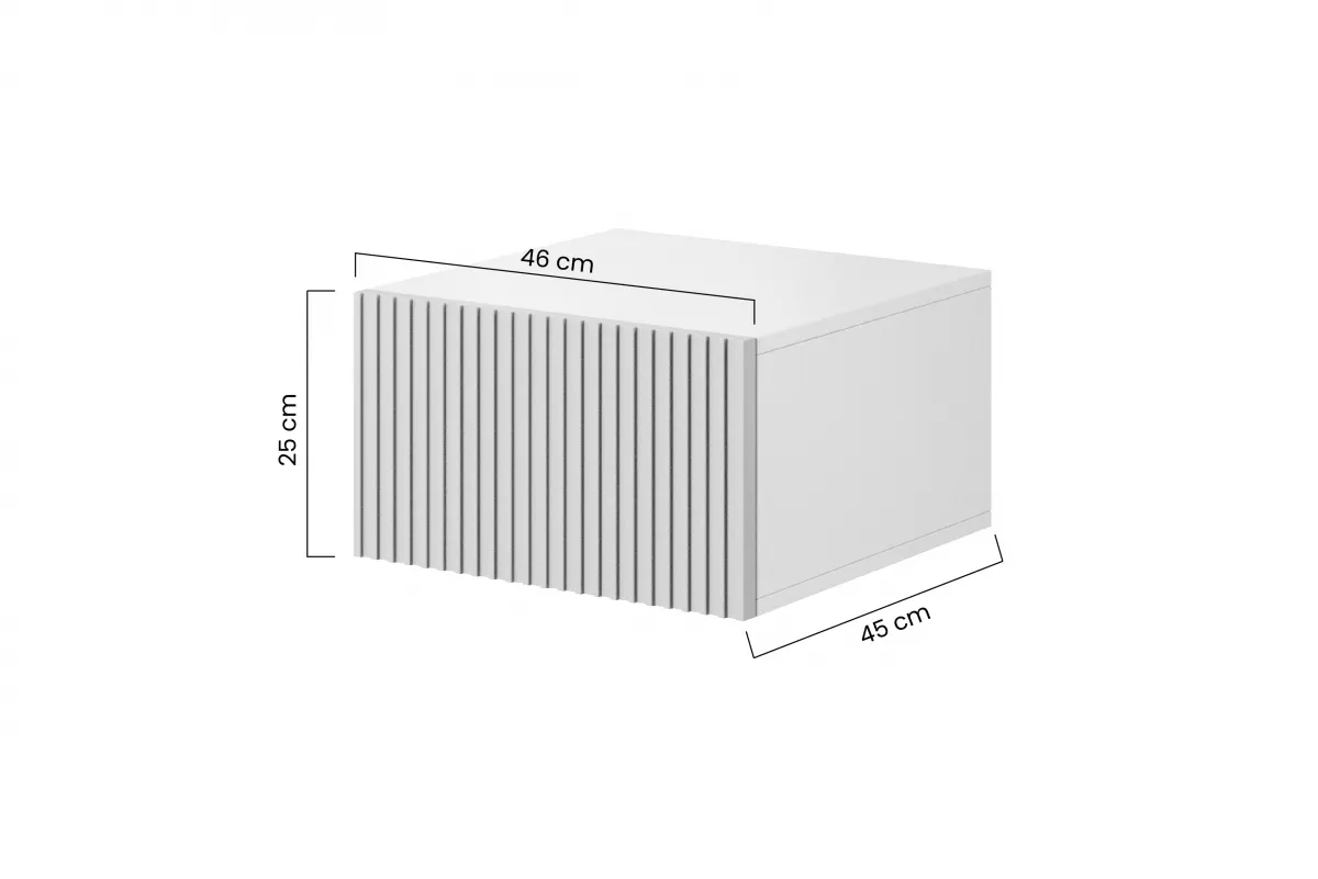 Szafka nocna wisząca z szufladą ( zestaw 2 szt. ) NICOLE 46 1SZ czarna - B_55414