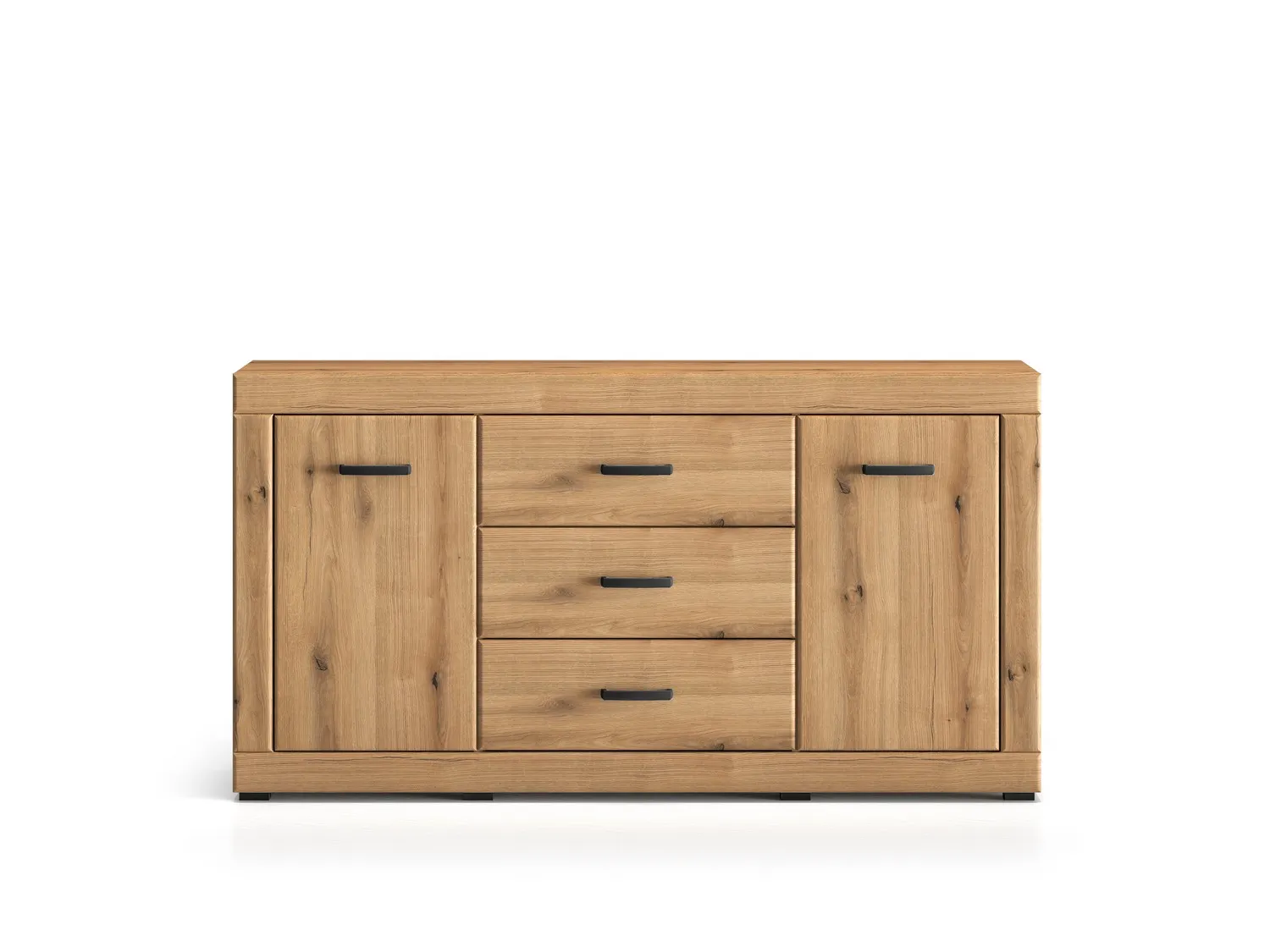 Komoda 2-drzwiowa z szufladami DORA 160x40x85 dąb evoke - 1DORA04-001