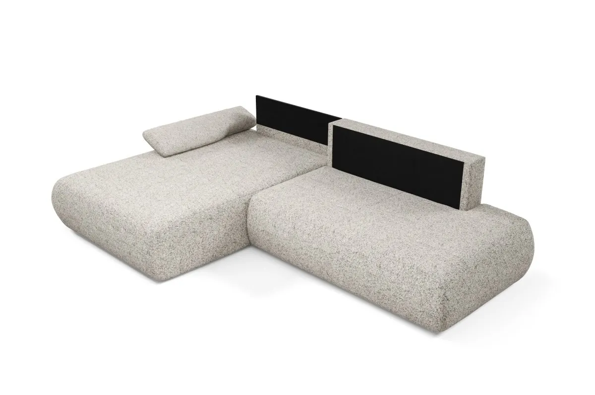 Narożnik rozkładany z pojemnikiem PUENTE 286 cm lewostronny beżowy - PUENTE_NAR_PUENTE06_L