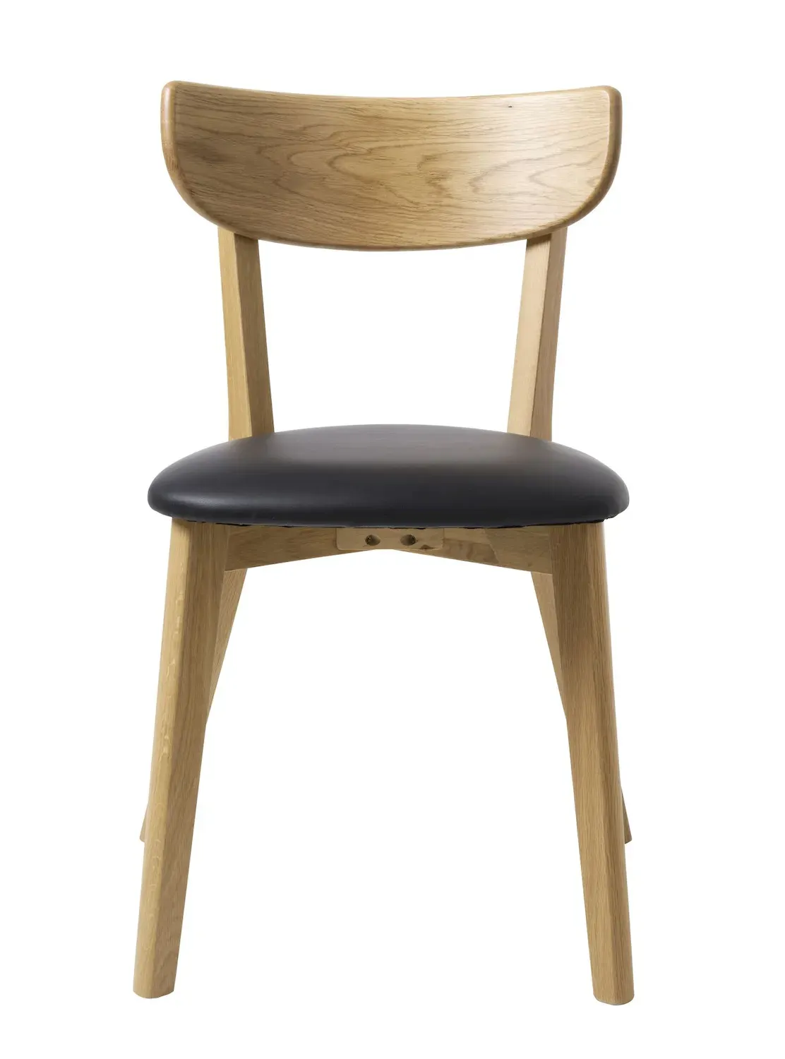 Krzesło drewniane PERO ekoskóra czarne/dąb naturalny - UN_26880202