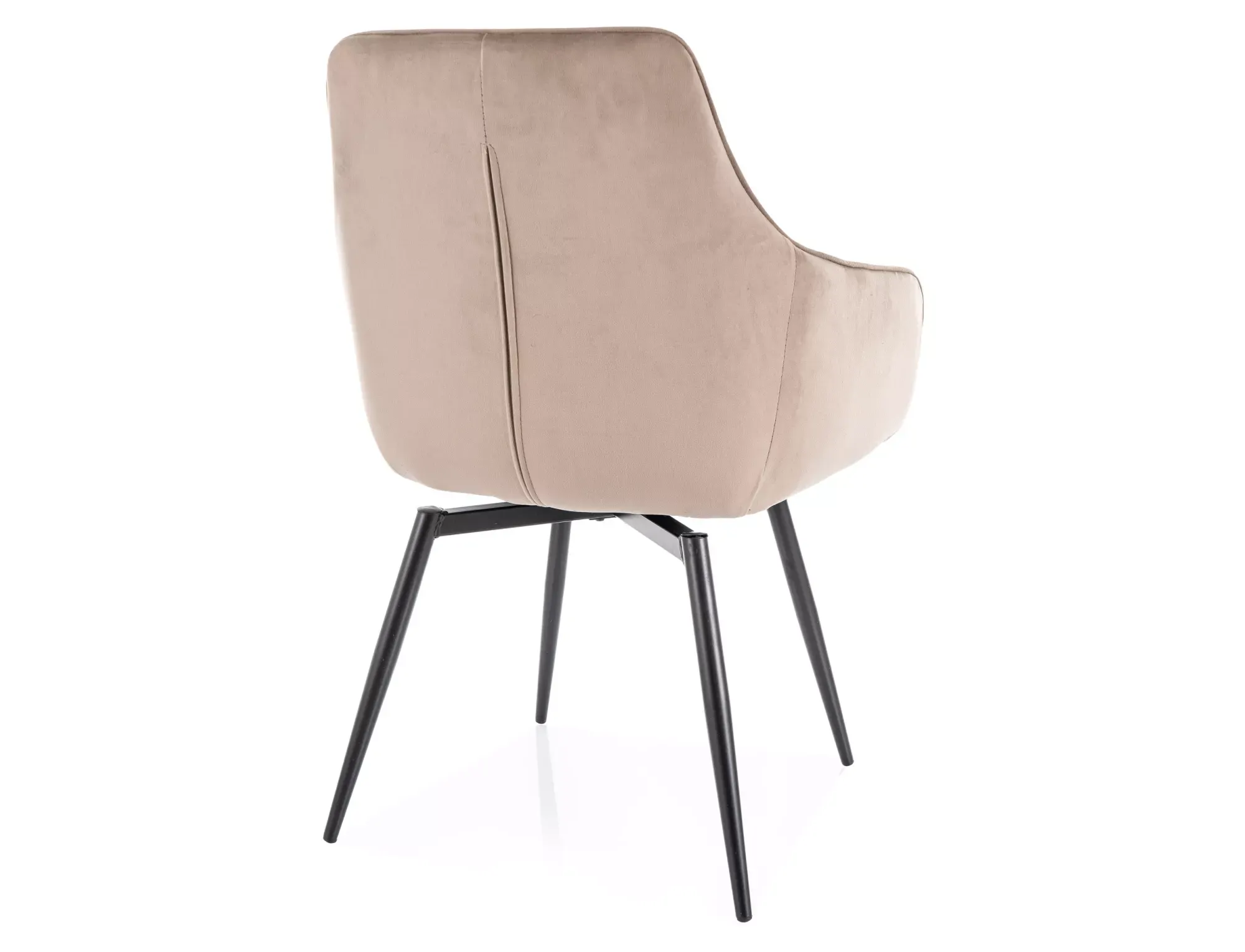 Krzesło MARLO VELVET czarny stelaż, ciemnobeżowy BLUVEL 40 - MARLOVCCBE