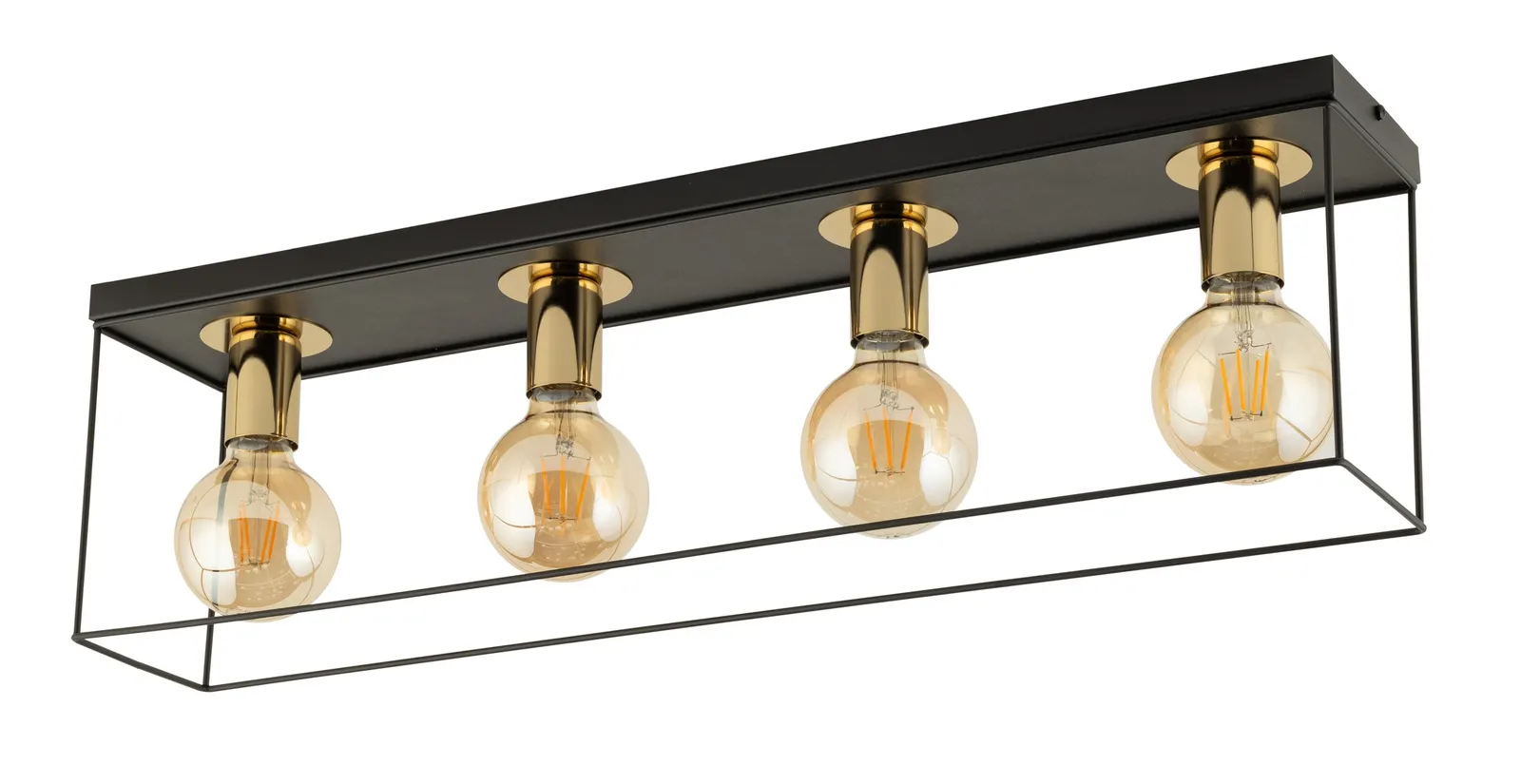 Lampa sufitowa VOX 4 czarno-złota