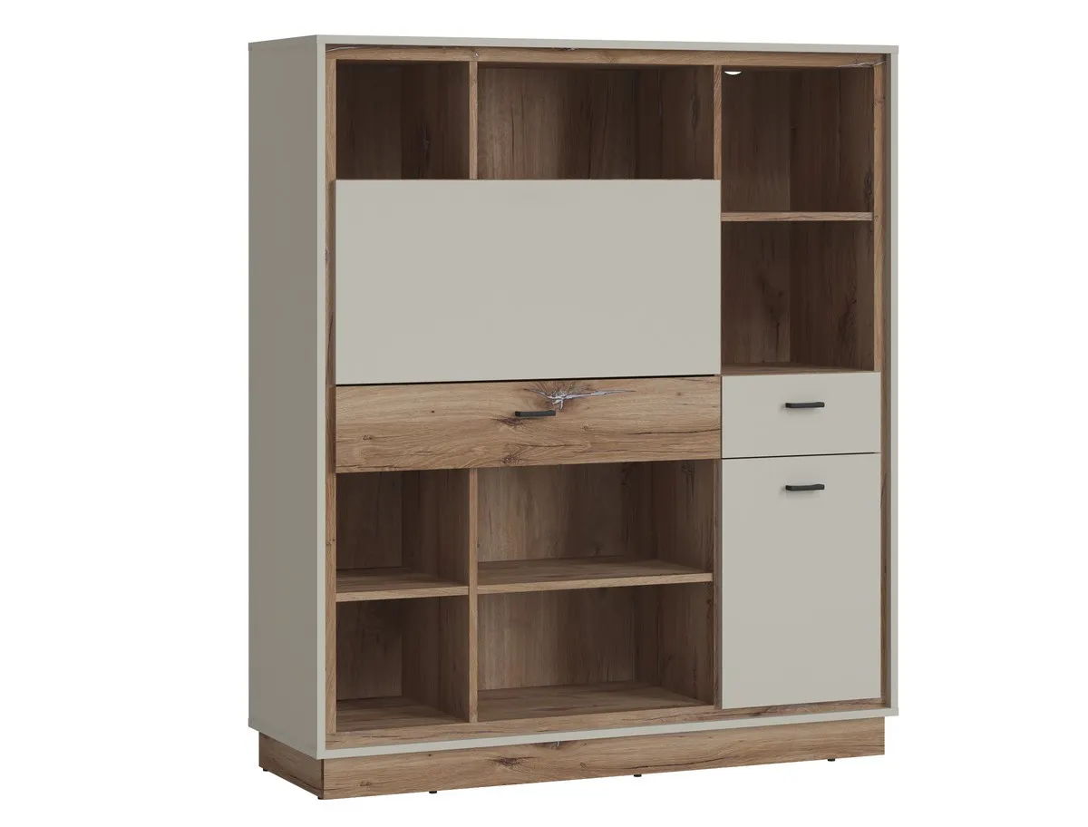 REGAŁ RIVERO RIVB02 SZARY KRZEMOWY/DĄB FLAGSTAFF CIEMNY REGAŁ RIVERO RIVB02 SZARY KRZEMOWY/DĄB FLAGSTAFF CIEMNY