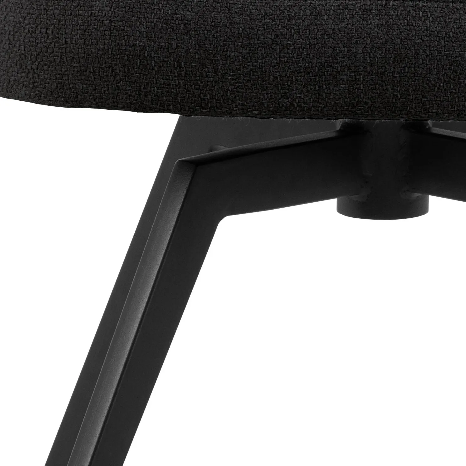 Krzesło obrotowe okrągłe DARLENE antracyt/czarny - 0000109094