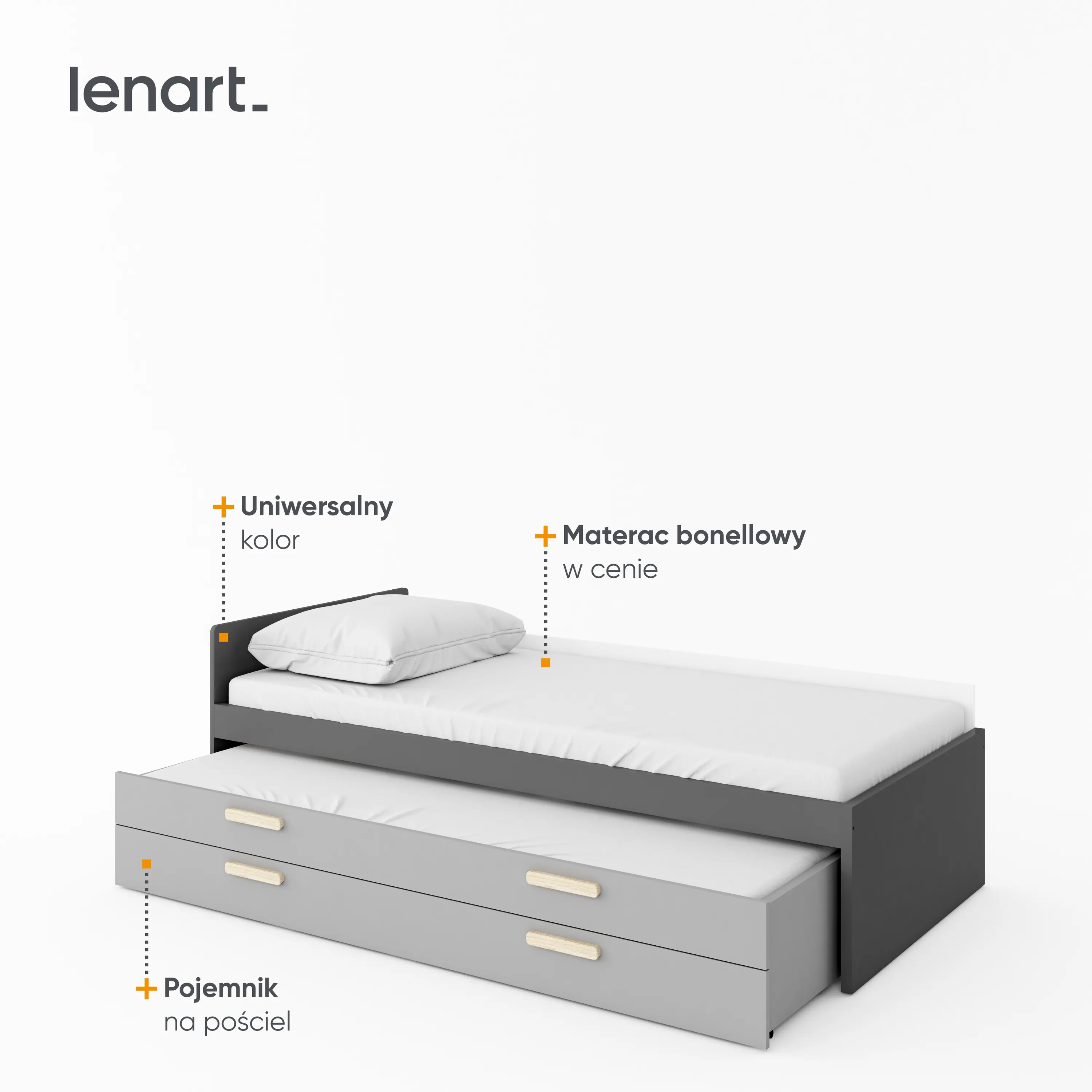Szuflada z materacem 80x190 Pok PO-14 do łóżka PO-13 - PO14GBS