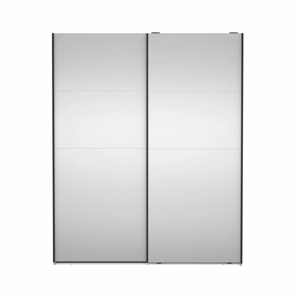 Szafa przesuwna 2-drzwiowa z lustrami BERGAMO 180 x 220 cm Jackson Hickory - TV_65200/15HLMI
