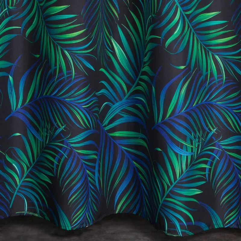 ZASŁONA GOTOWA D91 PALMS 01 140 X 250 CM CZARNY - EU_434321