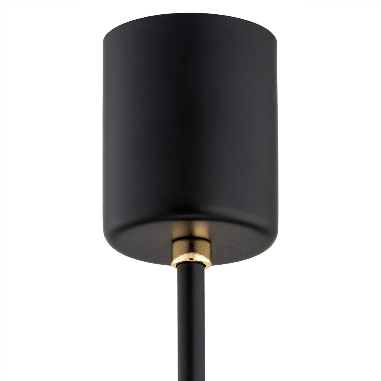 Żyrandol CAMELOT PLUS metalowy czarny mosiądz biały 58x46cm - 6143