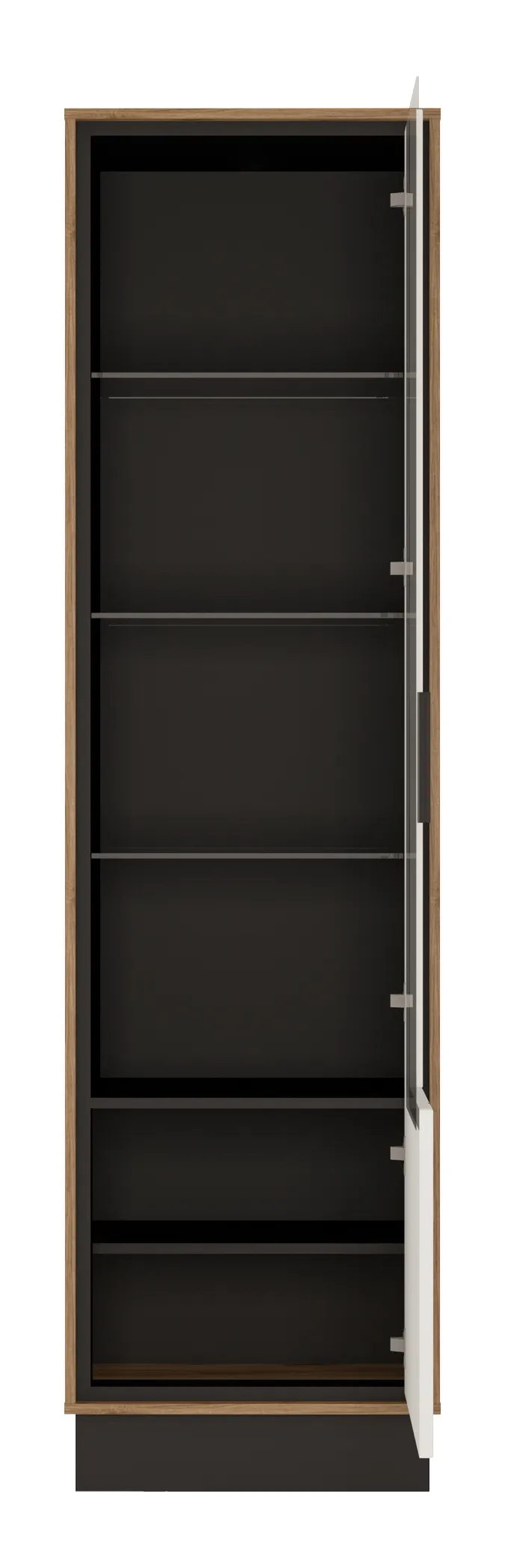 BROLO BROV01P WITRYNA 1D DĄB CATANIA /CZARNA PERŁA/MDF BIAŁY HG - 6000000005533