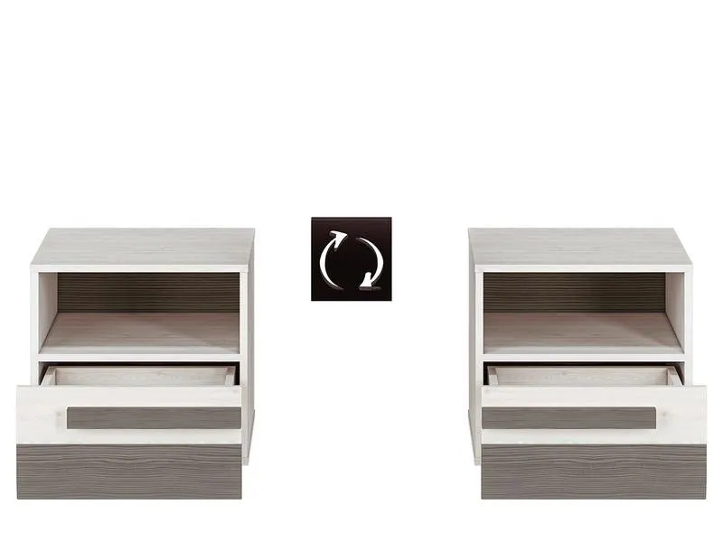 Szafka nocna z szufladą BLANCO 18 sosna śnieżna - 1BLAN18-001