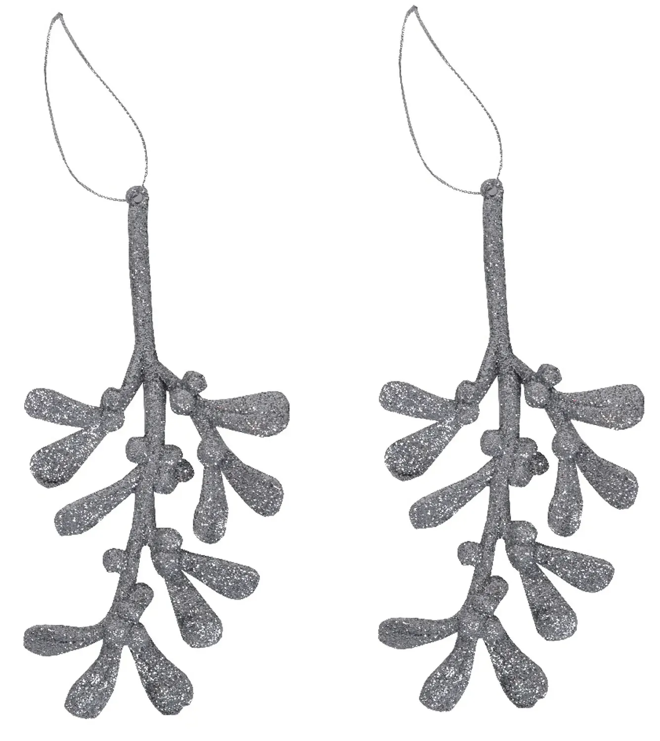 Komplet 2 zawieszek na choinkę JEMIOŁA 3200 srebrne