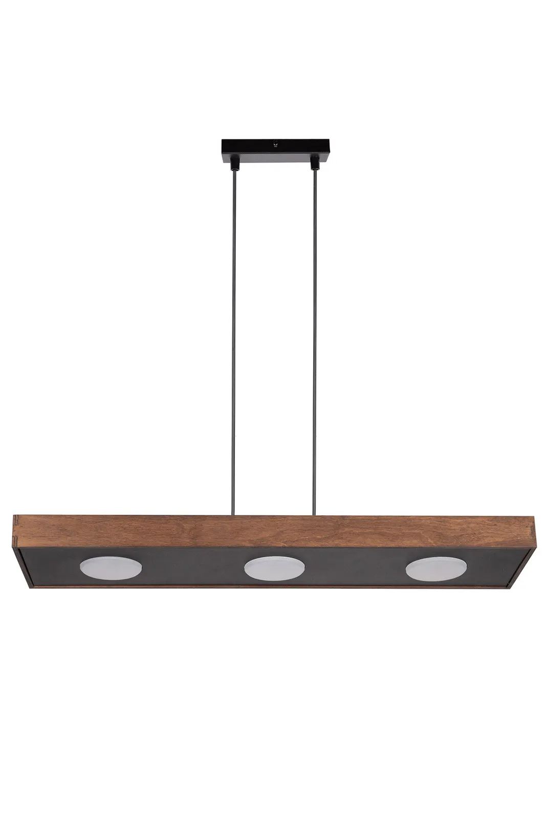 Lampa wisząca DALIA 3 prostokątna czarno-brązowa Lampa wisząca DALIA 3 prostokątna czarno-brązowa