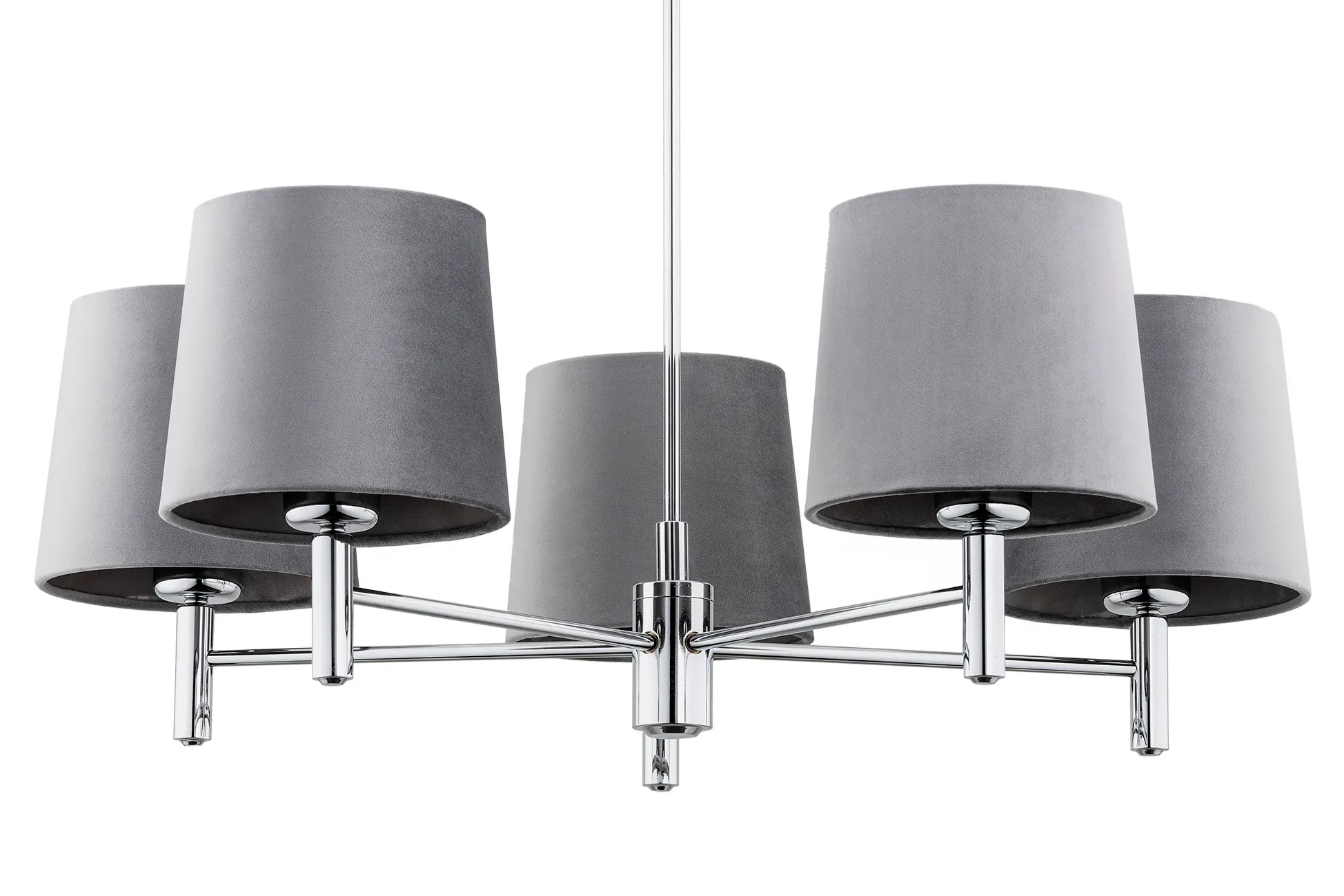 Żyrandol BOLZANO PLUS metalowy chromowany szary 71x63cm - 2108