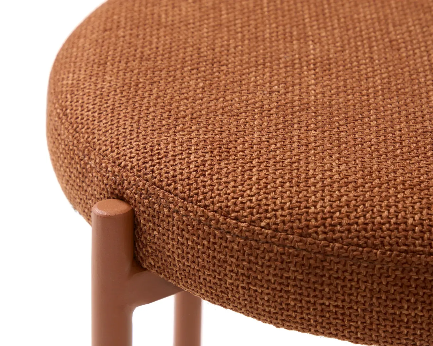 Stołek - taboret okrągły PELICAN metalowy ceglasty - UN_54590003