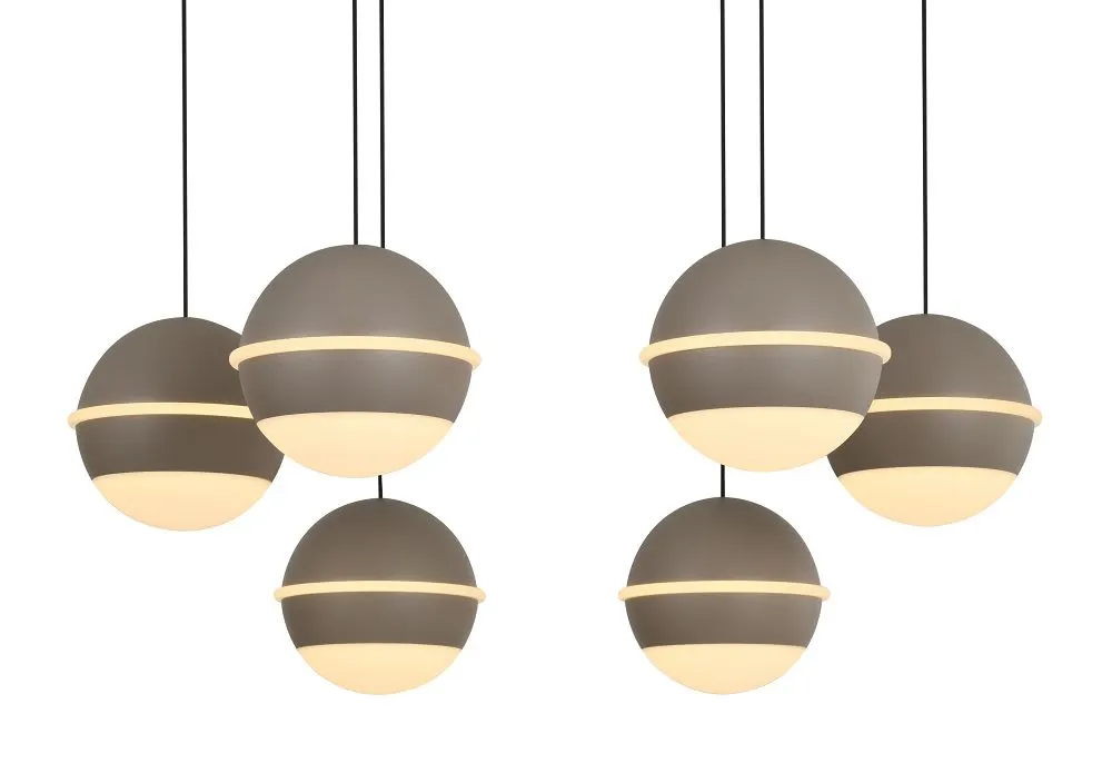 lampa wisząca, zestaw lamp, kule LED, oprawa sufitowa, oświetlenie dekoracyjne