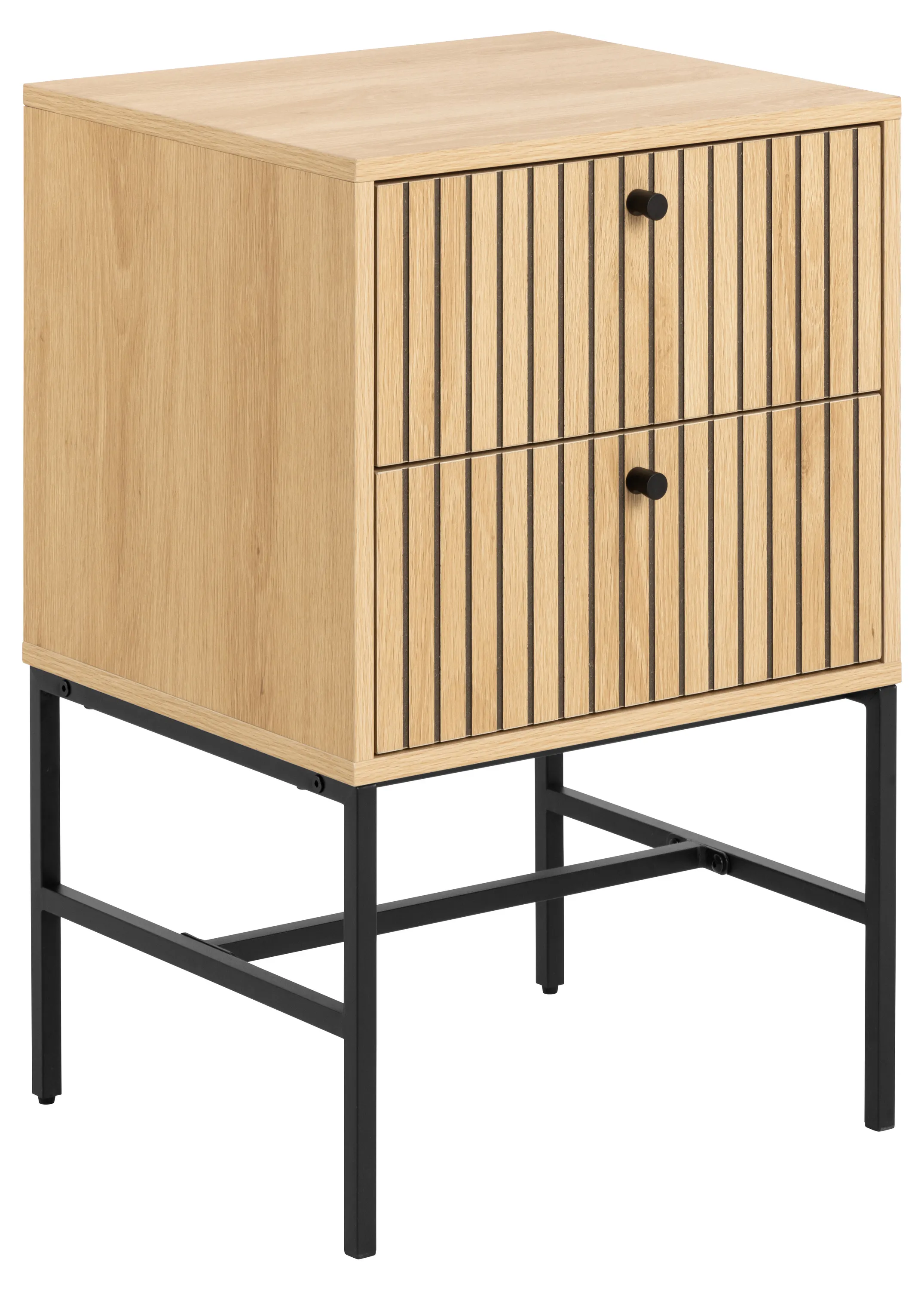 Szafka nocna z 2 szufladami ALBANY  efekt drewna 45,6x40x70