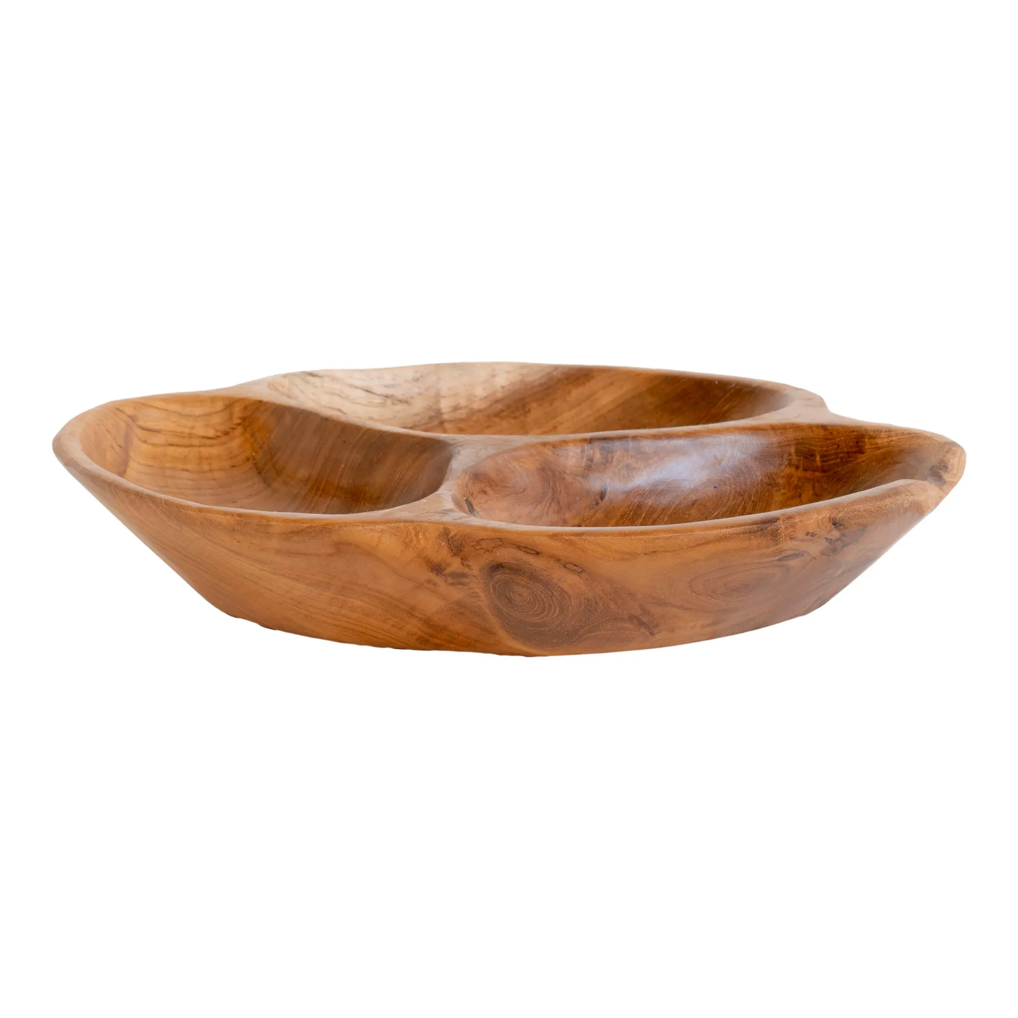 Miska teakowa NOLA fi30x5 cm naturalna